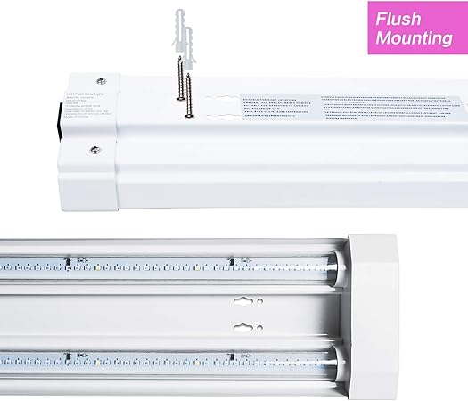 ANTLUX 4ft LED Grow Lights 50W Full Spectrum Integrated Growing Lamp Fixtures for Greenhouse Hydroponic Indoor Plant Seedling Veg and Flower, Plug in, ONOff Pull Chain Included