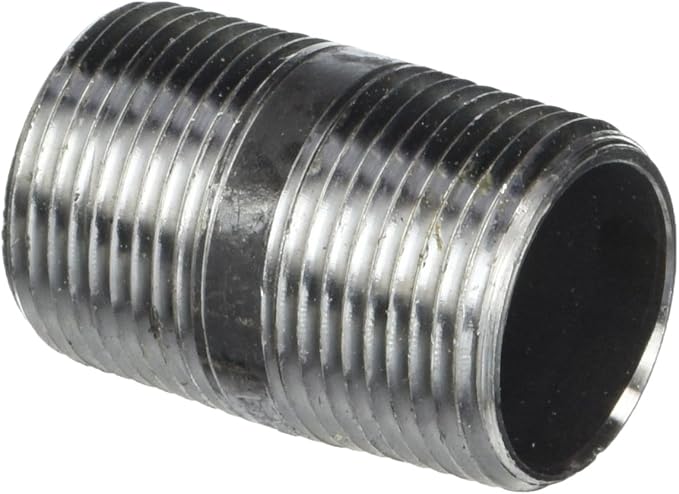 LDR Industries 300 1X2 Pipe Nipple, 1-Inch X 2-Inch, Black