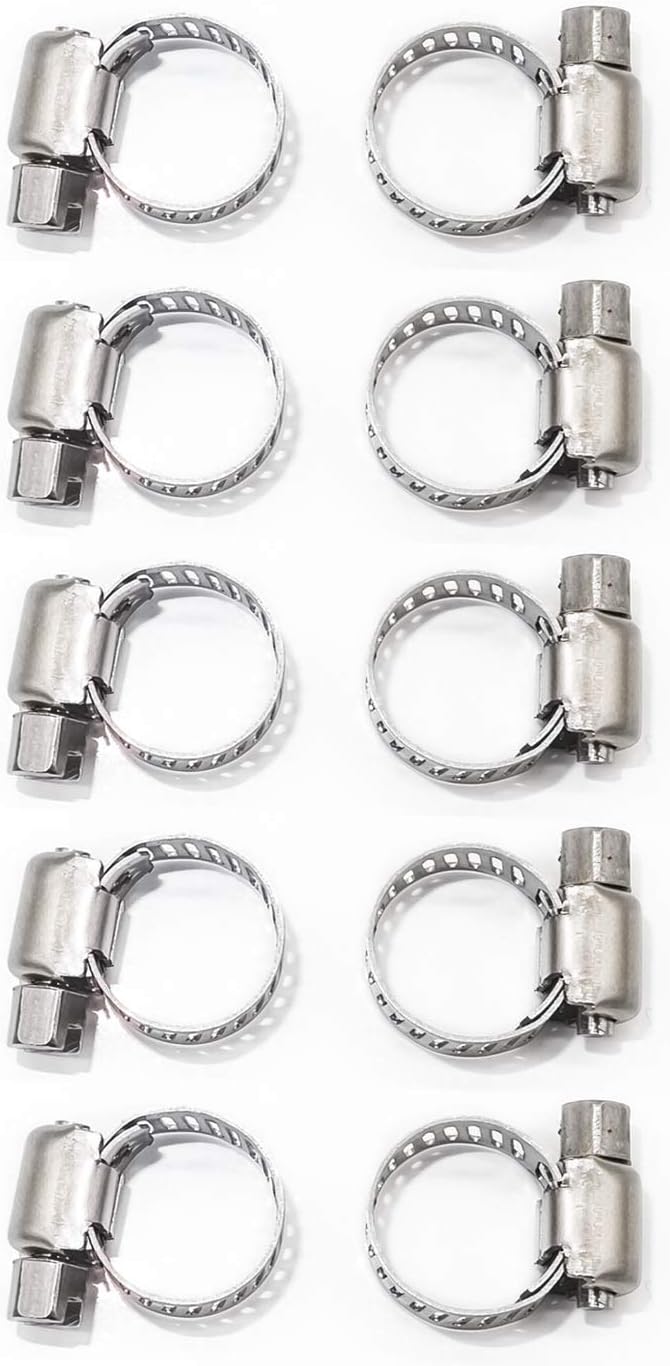 Adjustable Stainless Steel Worm Gear Hose Clamps (6-12mm)