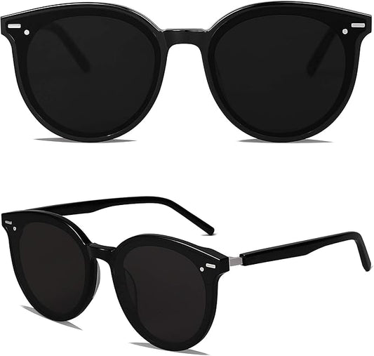 SOJOS Sunglasses Womens Trendy 2024 Classic Round Retro Vintage Shades Large Frame Sunnies SJ2067