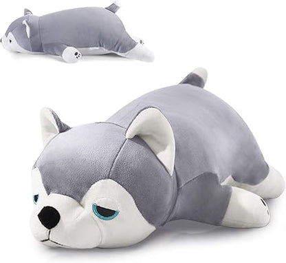 30" Weighted Stuffed Animals Giant Weighted Pillow Toy for Kids  Adults, Soft and Huggable Husky Plush Gift for Boys  Girls 5 lbs Large Stuffed Dog Toys