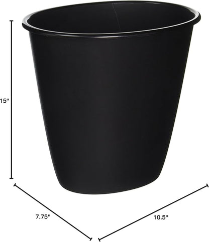 STERILITE Black 10119012 1.5GAL Wastebasket, 1.5 Gallon