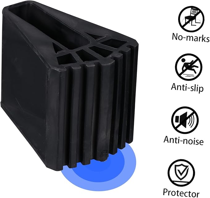2pcs Floor Mat Foot Pads Folding Ladder Ladders Stepper Shoe Feet Non Bumper Construction Furniture Legs Office Chair Mat for Hard Floor Ladder Pads Ladder Rest Mats Black Rubber WATIIFUFU