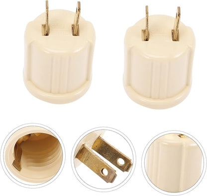 DOITOOL 2sets Indoor Use Light Socket Adapter Us to Bulb Socket Outlet Converter Easy Installation 2pcs2
