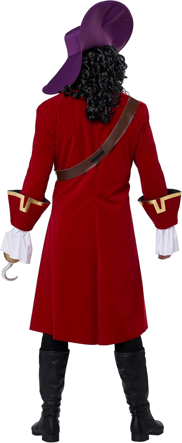 California Costumes Men's Men's Vengeful Captain Hook ( Coat and hook ONLY)