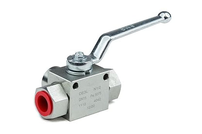 Chief 3-Way High Pressure Ball Valve - Industrial Carbon Steel L-Flow Control, 5145 PSI Max Pressure, 215F Temperature Rating, 12" NPT Port, Hydraulic Diverter Valve for Manufacturing Applications