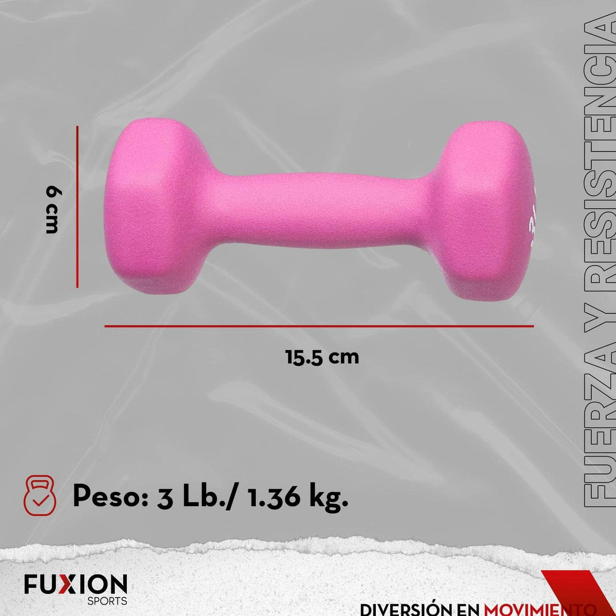 FUXION Neoprene Hexagon Dumbbells, Set of 2