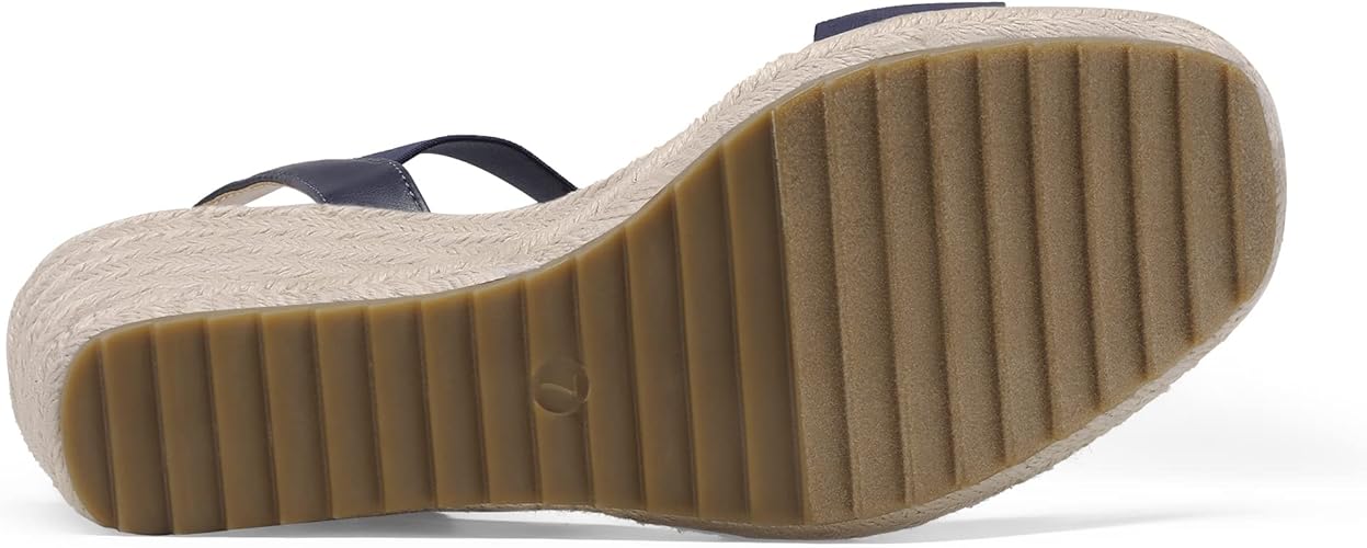 DREAM PAIRS Womens Open Toe Espadrilles Dressy Platform Sandals Slip on Elastic Ankle Strap Wedges Sandals