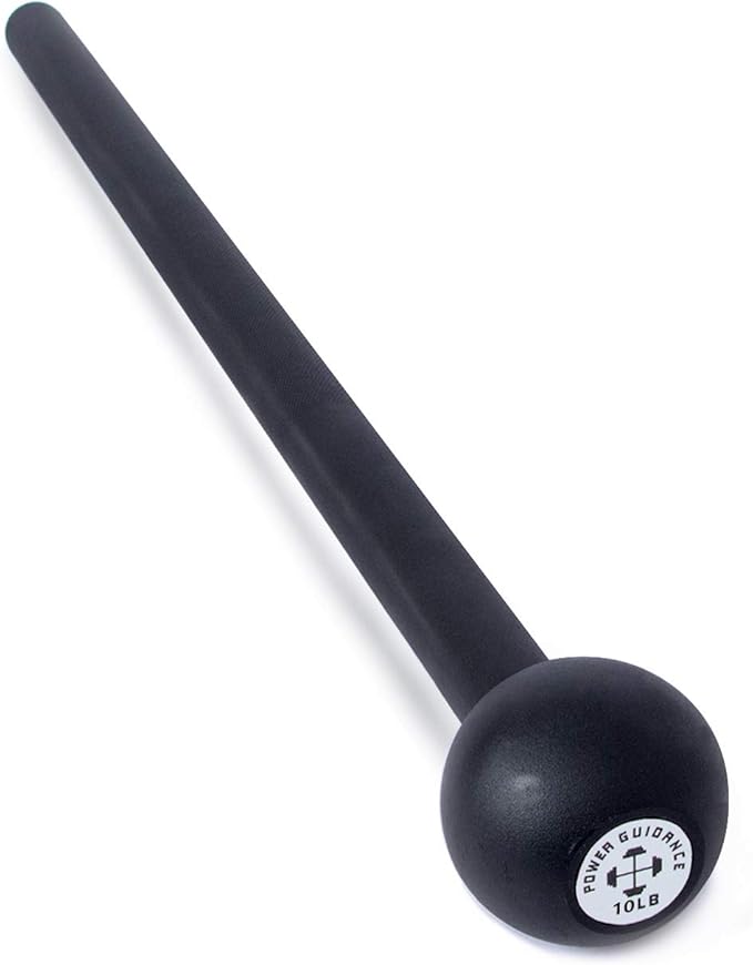 POWER GUIDANCE Steel Mace Macebell Cast Iron Training Full Body Workout, Shoulder, Core Strength, Muscles, Joints (7lb to 25lb)