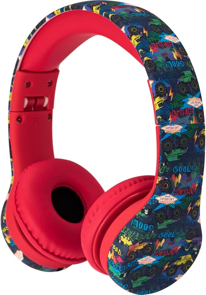 Snug Play Kids Headphones with Volume Limiting for Toddlers (BoysGirls) - Monster Trucks