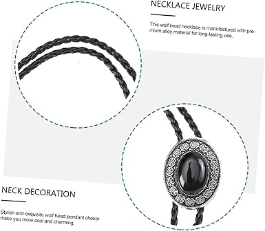 Gem Tie Man Bolo Tie Aqua Ties for Men Agate Necklace Neckties for Men Mens Neckties Western Style