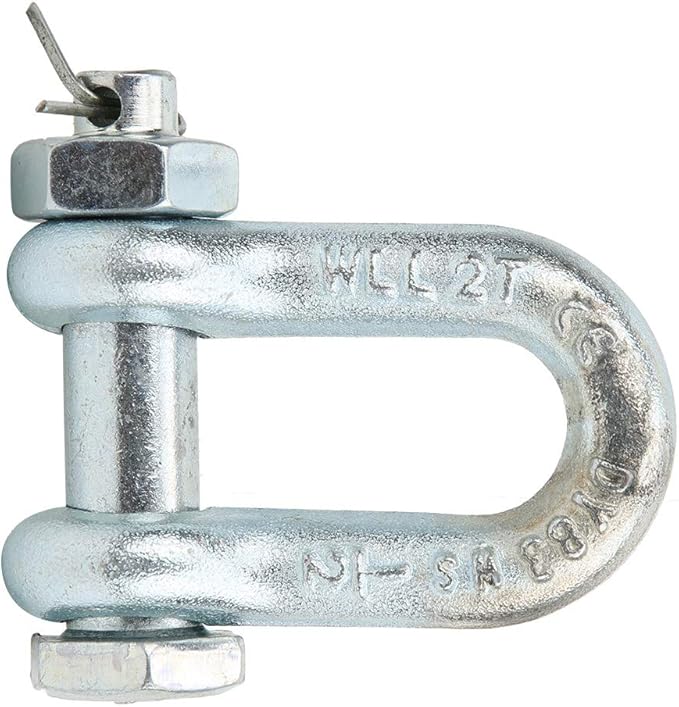 2T 3.25T 4.75T 6.5T Heavy Duty Anchor Shackle, Galvanized Alloy Steel, Corrosions and Wear, High Strength, for Maritime and Lifting Applications (2T)