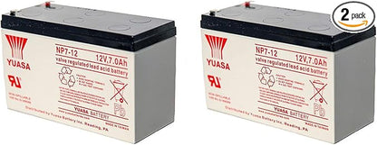 Yuasa NP7-12 12V 7AH Battery (2 Pack)