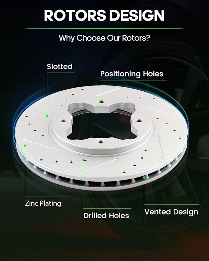 SCITOO Front Disc Brake Rotors Kits Fit For Acura CL 1997,For Honda For Accord 1990-1997