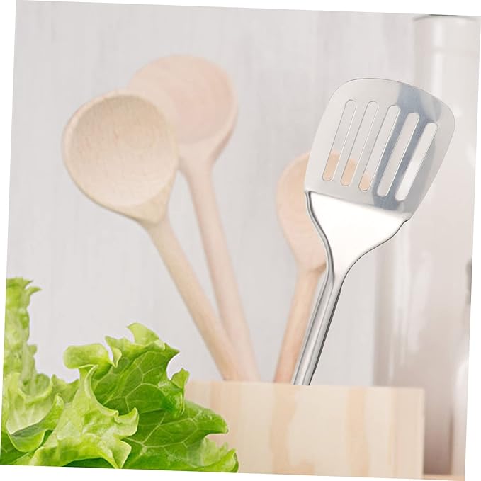 Cabilock 1 Set Stainless Steel Kitchen Utensil Set Non Stick Cooking Tools with Heat Resistant Handles Includes Ladle Slotted Spoon and Egg Spatula for Home Cooking and present Giving