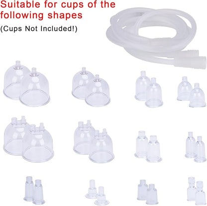 Vacuum Cupping Machine Accessories, Premium Silicone Y Type Hose Tubing for Small Cups