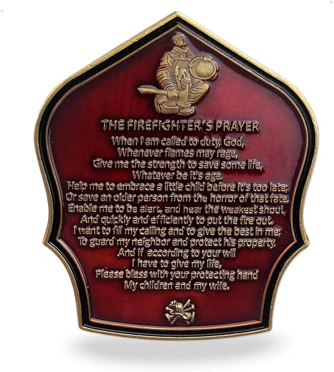 Fireman Prayer Firefighter Challenge Coin