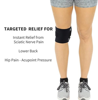 Knee Braces for Active Plus Knee Pain Relief, Women Men Brace for Sciatica as Seen on TV Back Brace, Lower Back Pain Women Men - Can Be Discretely Worn Under Clothes (Black)