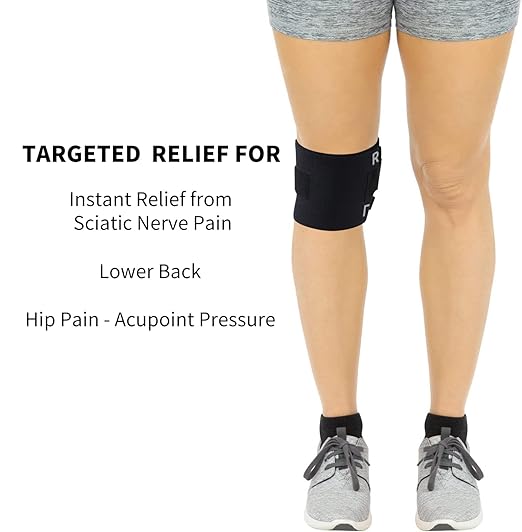 Knee Braces for Active Plus Knee Pain Relief, Women Men Brace for Sciatica as Seen on TV Back Brace, Lower Back Pain Women Men - Can Be Discretely Worn Under Clothes (Black)