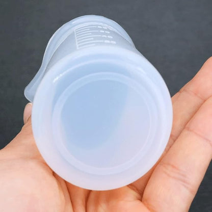 2 Pcs Silicone Measuring Cups, 100ml Clear Non-Stick Mixing Cup, Measuring Cups Tool with Precise Scale for Making Handmade Craft 100ML