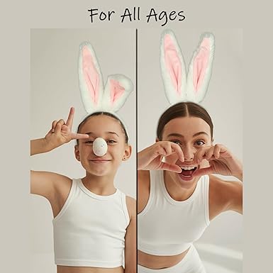 Bunny Ears Headbands Easter Furry Rabbit Ear Headband Halloween Party Prom Cosplay Bunny Costume Accessories Headwear
