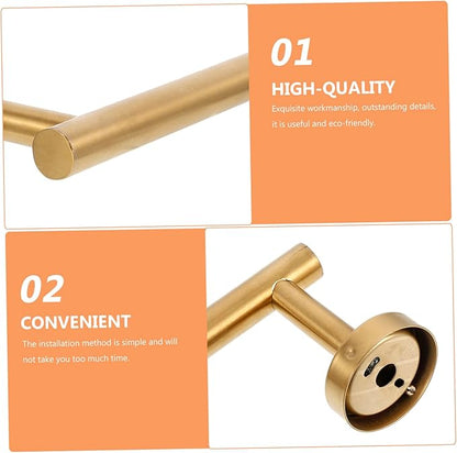 1 Set Wall Mounted Toilet Paper Holder Durable Tissue Rack with Screw Mounting and Practical for Bathrooms Modern Design with End Disc to Prevent Roll Fall