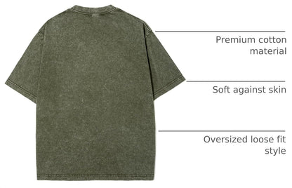 1 Piece Eadali Men’s Oversized T-Shirts – Washed Cotton Loose Fit Tees, Drop Shoulder Crew Neck, Vintage Baggy Style Streetwear Tops.