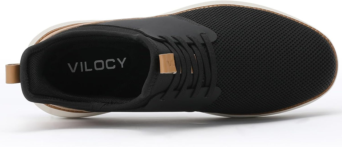 VILOCY Mens Slip On Casual Dress Shoes Hands Free Fashion Sneakers Mesh Tennis Walking Work Shoes Comfortable Breathable Lightweight Non Slip