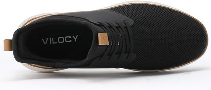VILOCY Mens Slip On Casual Dress Shoes Hands Free Fashion Sneakers Mesh Tennis Walking Work Shoes Comfortable Breathable Lightweight Non Slip