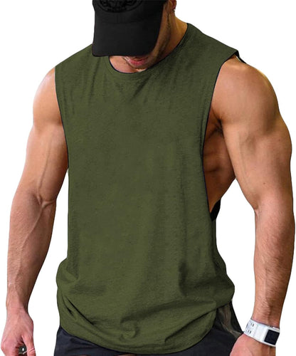COOFANDY Men Workout Tank Top 2 Pack Gym Bodybuilding Sleeveless Muscle T Shirts.