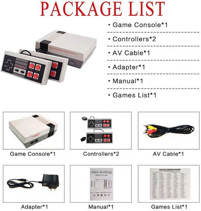 Plug  Play Classic Handheld Game Console,Classic Game Console Built-in 620 Game Handheld Game Console, Video Game Player Console for Family TV Video (Game Console-01)