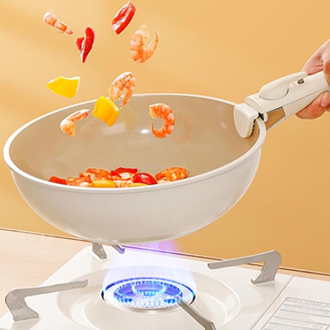 Pots And Pan Set With Detachable Handle, Non Stick Aluminum Pot Set Kitchen Set Removable Handle, Dishwasher Oven Safe