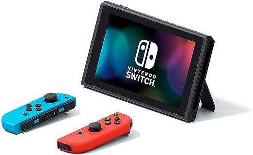 Nintendo SwitchTM with Neon Blue and Neon Red JoyConTM (Renewed)