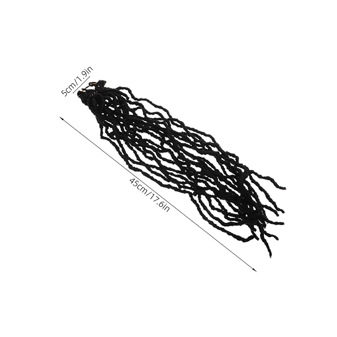 Dreadlocks Wig Micro Braids Faux Locs Crochet Hair Extensions Synthetic Hair for Parties Travel