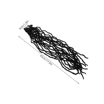 Dreadlocks Wig Micro Braids Faux Locs Crochet Hair Extensions Synthetic Hair for Parties Travel