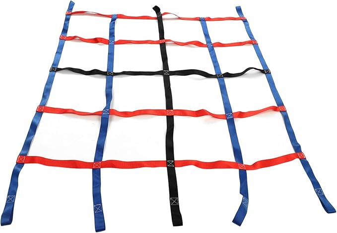 3-color climbing net for children, 661 pounds, 6.1 x 4.8 feet load, outdoor polyester climbing cargo net