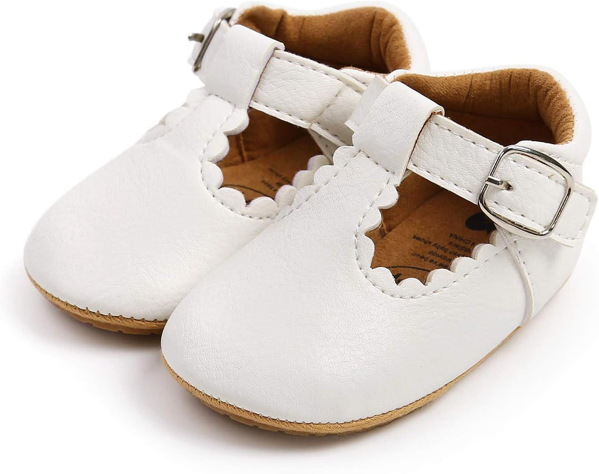 Baby Boys Girls High Top Ankle PU Leather Sneakers Soft Rubber Sole Infant Moccasins Newborn Oxford Loafers Anti-Slip Toddler Wedding Uniform Dress Shoes
