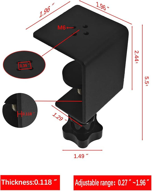 Heavy Duty Metal C-Clamps for Woodworking, Table Saw Fence Clamps with Protective Pad, 1 Pack Table Clamp for Fixed Acrylic Sheets, Plexiglass Sheets, Plastic Sheets, Wood Sheets