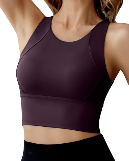 High Neck Longline Sports Bra for Women