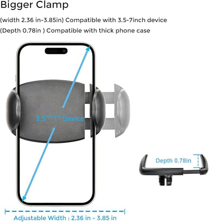 TONDA Phone Holder for Bed Desk, Gooseneck Phone Holder Stand with 33 inch Adjustable Flexible Long Arm Clip Clamp Bracket Mount for iPhone 15 Pro Max XR X 8 7 6 or Other 4-7" Devices