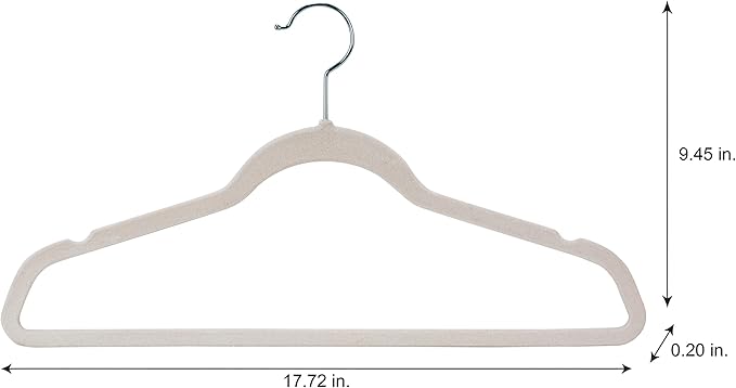 Laura Ashley 25 Pack Slim Velvet Hangers Durable  Strong Plastic  Slim  Keeps Shape  Closet Organization  White  Holds 10lbs  Holds Shape