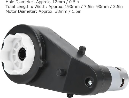 35000RPM Electric Motor Gear Box with 12V Motor 570 Drive Children Ride On Car Toy Parts Mechanical Equipment, 38mm Motor, 12mm Hole