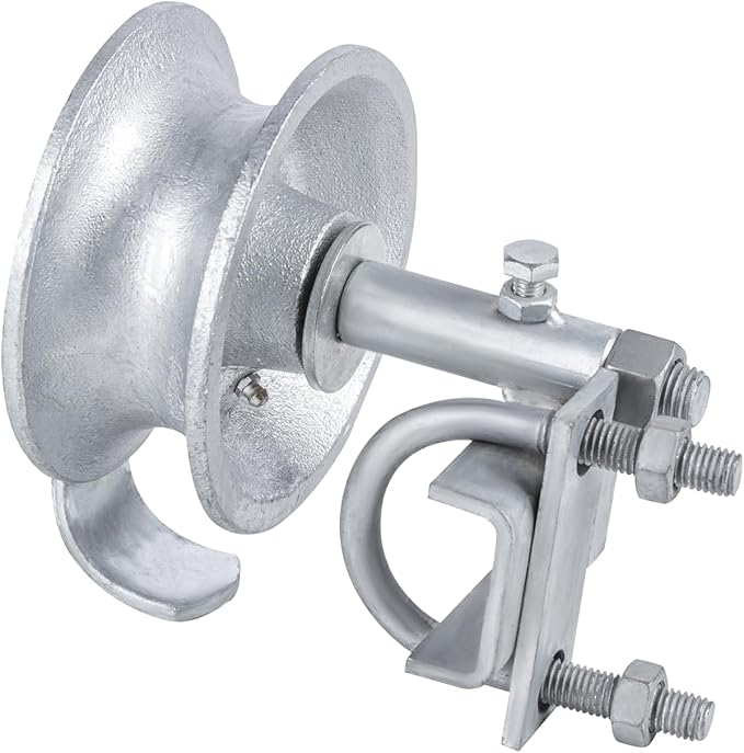 Sliding Gate Rollers,Fits 1-78" or 1-58" Gate Frame,Rear Pipe Track Wheels for Chain Link Sliding Gates,Single U Bolt,Pack of 1