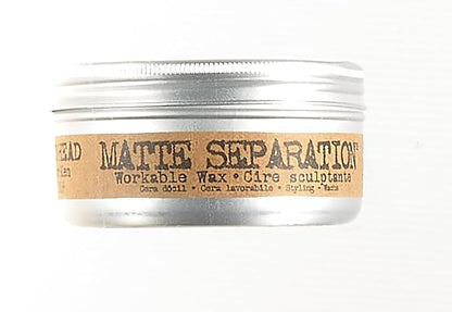 TIGI Bed Head for Men Matte Separation Workable Wax, 3 Ounce
