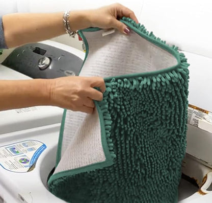 Muddy Mat® | Super Absorbent Door Mat Indoor, Microfiber Quick Dry Chenille Entryway Rug, Non-Slip Front Door Mat, Indoor Mats for Entryway, Machine Washable Pet Rug, Seafoam Green 30"x19"