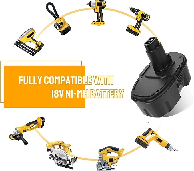 Replacement Battery for Dewalt DC385 DC390 DC759 DW936 DW938 DW056 DC970 DC988 DC618 DC825B DC925 DW059 DW908 DW919 DW988 DW989 DW995 DW997 DW960