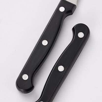 Stainless Steel Super Sharp Serrated Western Dinner Knife spot Restaurant Hotel Tableware Camping Western Style Steak Knife Black
