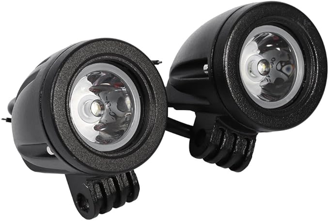 VGEBY 1 Pair Motorcycle High Power 10W LED Work Light Off-Road Round Driving Fog Lamp Spot Light Automotive Exterior Lighting Supplies