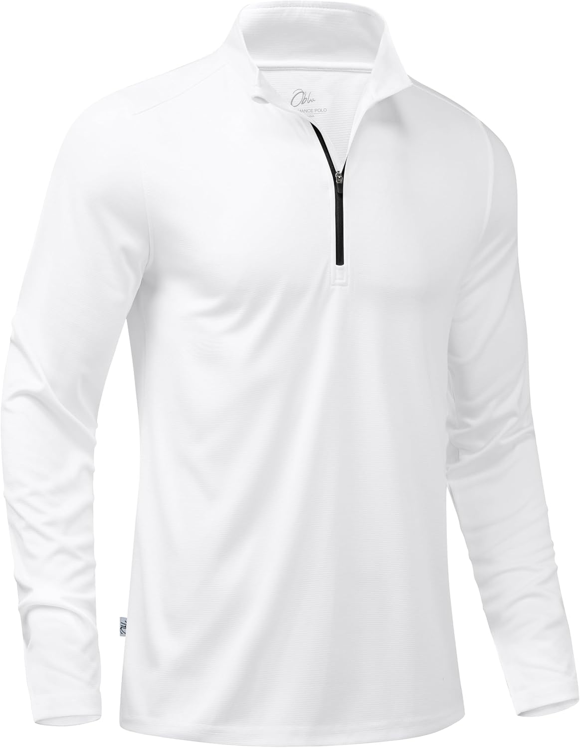 Medium Size Obla Golf Quarter Zip Pullover for Men Mock Neck Sweatshirt Lightweight Sun Protection Men's Long Sleeve Golf Shirt