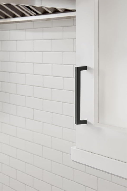 Amerock  Cabinet Pull  Matte Black  5-116 inch (128 mm) Center-to-Center  Monument  1 Pack  Drawer Pull  Drawer Handle  Cabinet Hardware